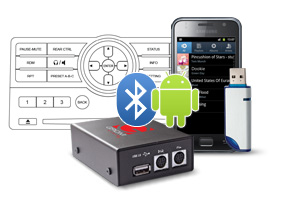 GROM-USB: USB AUX-IN Bluetooth Car Stereo Integration